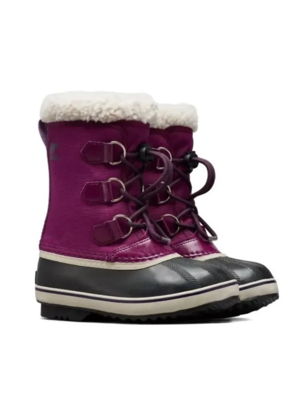 SOREL Yoot Pac Nylon Lace-Up Waterproof Winter Boots Wild Iris Dark‎ Plum Size 2